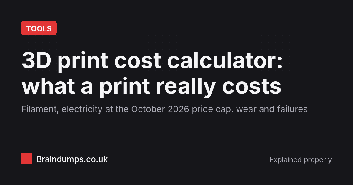 3D print cost calculator