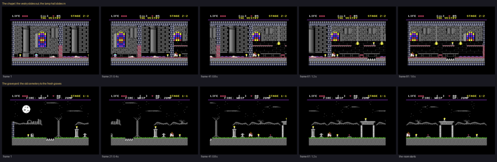 A strip of frames showing one room sliding out as the next slides in.